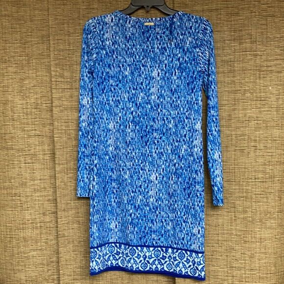 Michael Kors white and blue print mini dress - Picture 5 of 6
